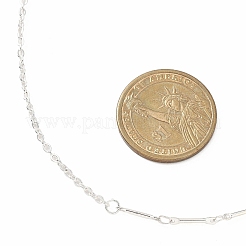 Brass Bar Link Chain & 304 Stainless Steel Cable Chain Necklaces for Women&nbsp;NJEW-JN05547-03