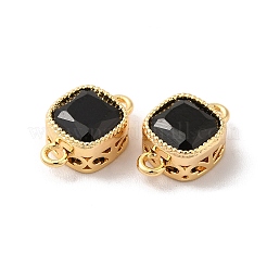 Real 18K Gold Plated Brass Cubic Zirconia Links Connectors&nbsp;KK-M243-04G-01