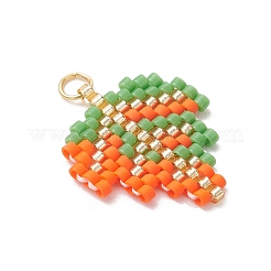 3Pcs 3 Colors Glass Seed Beaded Pendants&nbsp;PALLOY-MZ01266