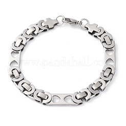 201 Stainless Steel Byzantine Chain Bracelets&nbsp;BJEW-B078-154P