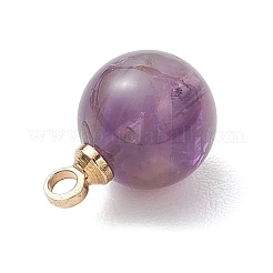 Natural Amethyst & Rose Quartz & Quartz Crystal & Apatite & Green Aventurine Round Charms&nbsp;PALLOY-JF04778