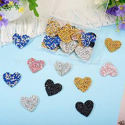 Polyester Hotfix Rhinestone Iron on Patches Applique Patch&nbsp;FIND-TA0002-53B