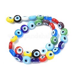 Handmade Evil Eye Lampwork Beads Strands&nbsp;LAMP-G168-05
