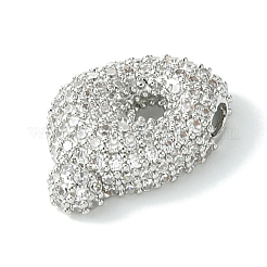Rack Plating Brass Clear Cubic Zirconia Pendants&nbsp;KK-S378-01P-Q
