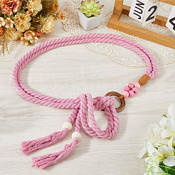 1Pc Handmade Weaving Cotton Tassel Waist Belts for Women Ladies Dress&nbsp;AJEW-CP0010-25A