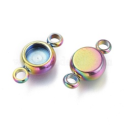 Ion Plating(IP) 304 Stainless Steel Cabochon Connector Settings&nbsp;STAS-I161-03A-M