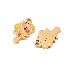 304 Stainless Steel Enamel Pendants&nbsp;STAS-Z188-09G-01