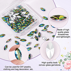 100Pcs Glass Rhinestone Cabochons&nbsp;RGLA-FG0001-25A