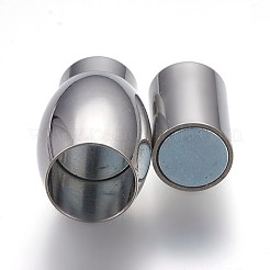 Tarnish Resistant 304 Stainless Steel Magnetic Clasps with Glue-in Ends&nbsp;STAS-F193-02P