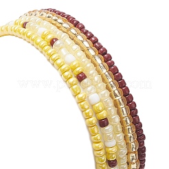 5Pcs 5 Style Glass Seed Beaded Stretch Bracelets Set&nbsp;BJEW-JB09395
