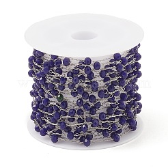 Glass Round Beaded Chains&nbsp;CHS-B003-04D