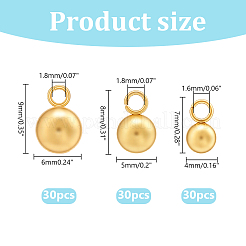 90Pcs 3 Styles 201 Stainless Steel Pendants&nbsp;STAS-HY0002-30