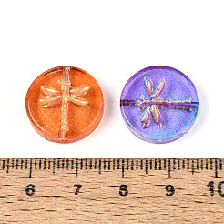Baking Paint Transparent Glass Beads&nbsp;X-DGLA-N018-30