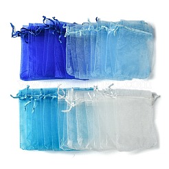 40Pcs 4 Colors Organza Bags Jewellery Storage Pouches Wedding Favour Party Mesh Drawstring Gift&nbsp;OP-FS0001-03B