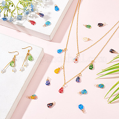 30Pcs Handmade Millefiori Glass Pendants&nbsp;FIND-PH0007-94