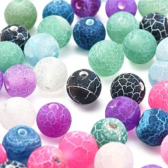 60Pcs 6 Colors Natural Weathered Agate Beads Strands&nbsp;G-FS0001-96
