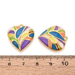 Rack Plating Alloy Enamel Pendants&nbsp;ENAM-T024-64A-G