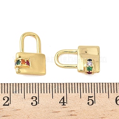 Brass with Colorful Cubic Zirconia Pendants&nbsp;KK-G536-27G
