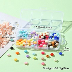 8 Colors Opaque Frosted Acrylic Beads&nbsp;MACR-CJ0001-79