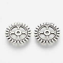 Tibetan Style Alloy Steampunk Charms&nbsp;TIBEP-R348-70AS-NR