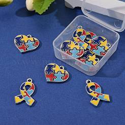 8Pcs 2 Style Enamel Alloy Pendants&nbsp;ENAM-LS0001-09P