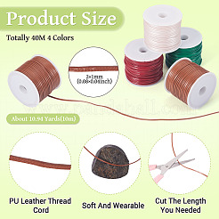40M 4 Colors PU Leather Thread Cord&nbsp;AJEW-TA0002-29B