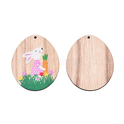Single-Sided Printed Wood Big Pendants&nbsp;WOOD-N005-90-A01