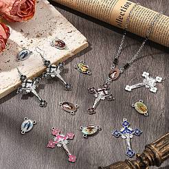 24Pcs 12 Styles Zinc Alloy Enamel Big Pendants&nbsp;FIND-YW0012-16