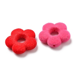 Flocky Acrylic Bead Frames&nbsp;X-OACR-E020-11