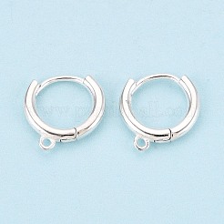 925 Sterling Silver Huggie Hoop Earring Findings&nbsp;STER-K174-15A-S