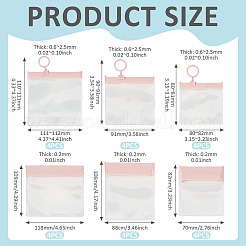 24pcs 6 Styles Transparent EVA Resealable Bags with Rings&nbsp;ABAG-TAC0001-32