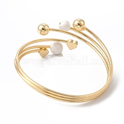 Brass Cuff Bangles&nbsp;BJEW-A134-01G-08