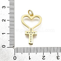 Brass Micro Pave Cubic Zirconia Pendants&nbsp;LS-KK-Z100-35G-04