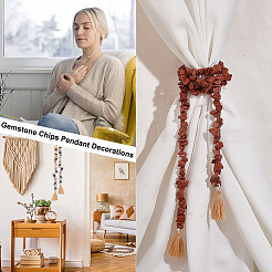 Gemstone Chips Pendant Decorations&nbsp;HJEW-AB00564