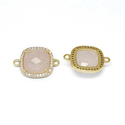 Natural Rose Quartz Links connectors&nbsp;G-L514-019D