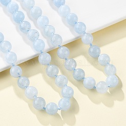 Natural Aquamarine Beaded Necklaces&nbsp;NJEW-S404-19