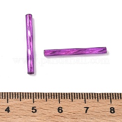Opaque Glass Twisted Bugle Beads&nbsp;SEED-T005-15-B05-1