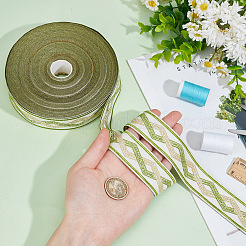 Polyester Jacquard Rhombus Ribbon&nbsp;OCOR-WH0078-150