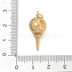 304 Stainless Steel Micro Pave Cubic Zirconia Pendants&nbsp;STAS-D305-02G-G