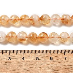Heated Natural Citrine Beads Strands&nbsp;G-A262-A01-8mm
