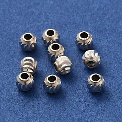 925 Sterling Silver Corrugated Round Spacer Beads&nbsp;LS-STER-K178-02D-S