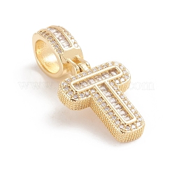 Brass Micro Pave Cubic Zirconia Pendants&nbsp;ZIRC-G165-13G-T