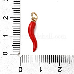 Brass Enamel Pendants&nbsp;KK-P303-07A-G