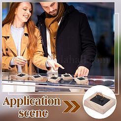 Wooden Couple Ring Displays&nbsp;RDIS-WH0009-030A