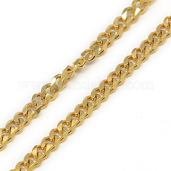 Trendy Men's 201 Stainless Steel Curb Chain Necklaces&nbsp;X-NJEW-L043A-42G