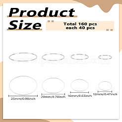 160Pcs 4 Colors Brass Linking Rings&nbsp;KK-LP0001-81S