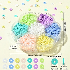 68G 7 Colors Handmade Polymer Clay Beads&nbsp;CLAY-YW0002-21