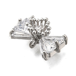 Brass Pave Cubic Zirconia Charms&nbsp;KK-Q048-13P
