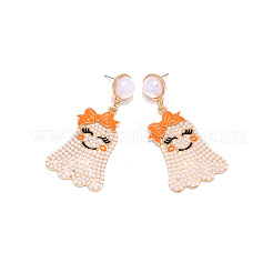 Zinc Alloy Enamel Dangle Stud Earrings&nbsp;FS-WGAD302-01