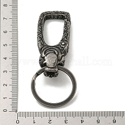 Tibetan Style 316 Surgical Stainless Steel Fittings with 304 Stainless Steel Key Ring&nbsp;FIND-Q101-07AS-02